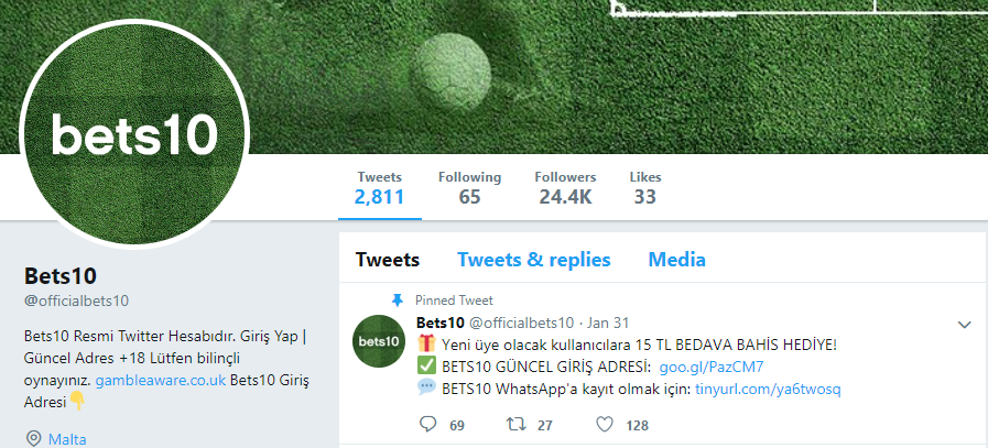 Bets10 Twitter